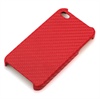Coque Arri�re pour iPhone 4 / 4S - Carbon Style - Rouge